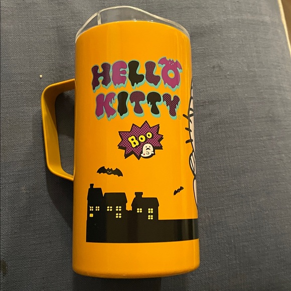 Hello Kitty Tumbler Halloween mummy Insulated Orange with handle New 7” tall - Picture 3 of 6